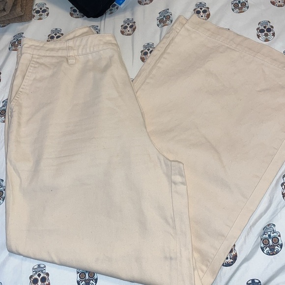 ROLLAS High Rise Wide Leg Jeans size 10/Medium beige - Picture 2 of 11